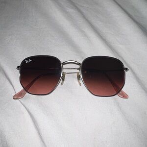 Pink shade Ray ban RB3548N Hexagonal Flat Lenses